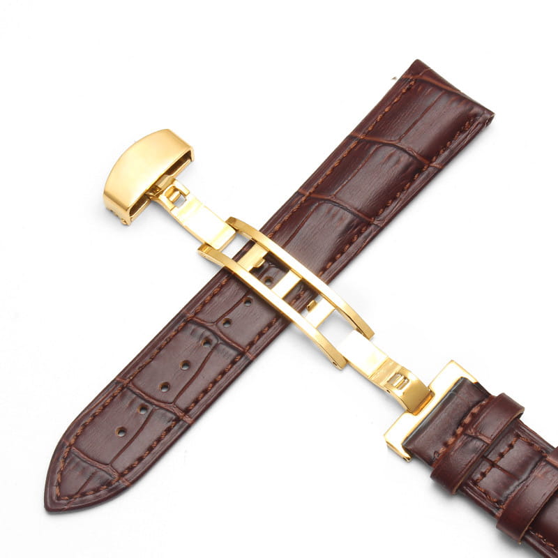 Watch Strap Men’s Genuine Leather Female Butterfly Buckle
