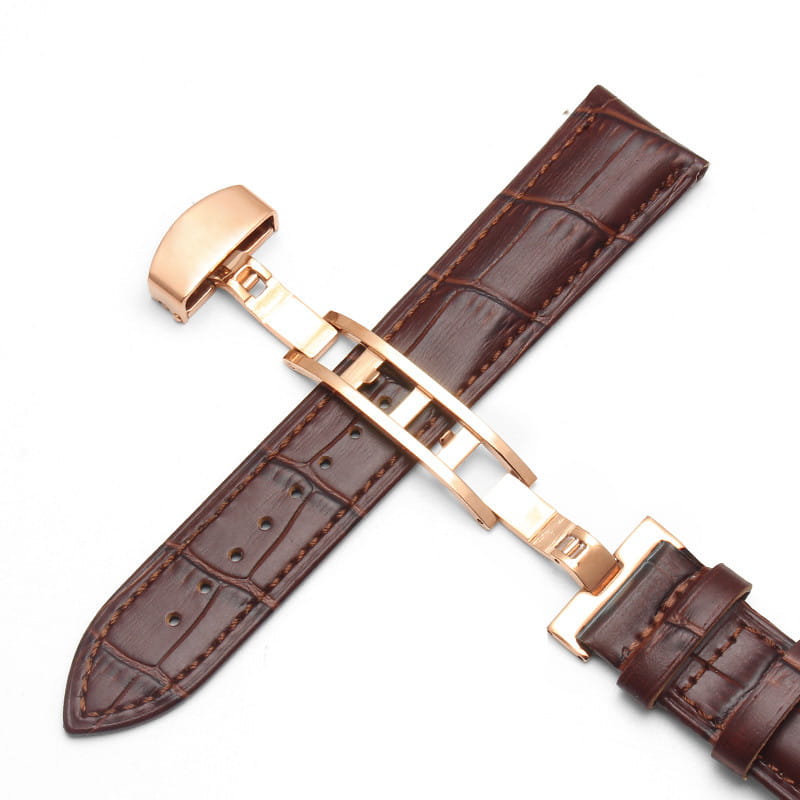 Watch Strap Men’s Genuine Leather Female Butterfly Buckle