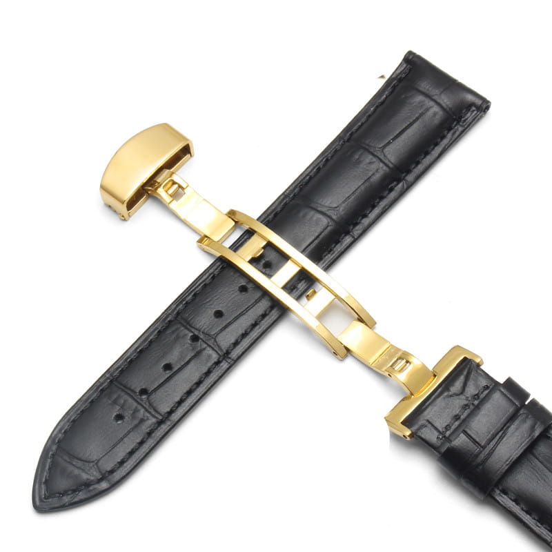 Watch Strap Men’s Genuine Leather Female Butterfly Buckle