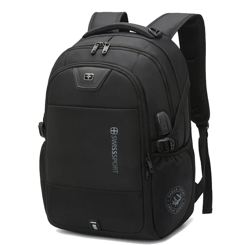 Gran bolsa de viaje de nylon impermeable 36-55L con computadora portátil y con cremallera