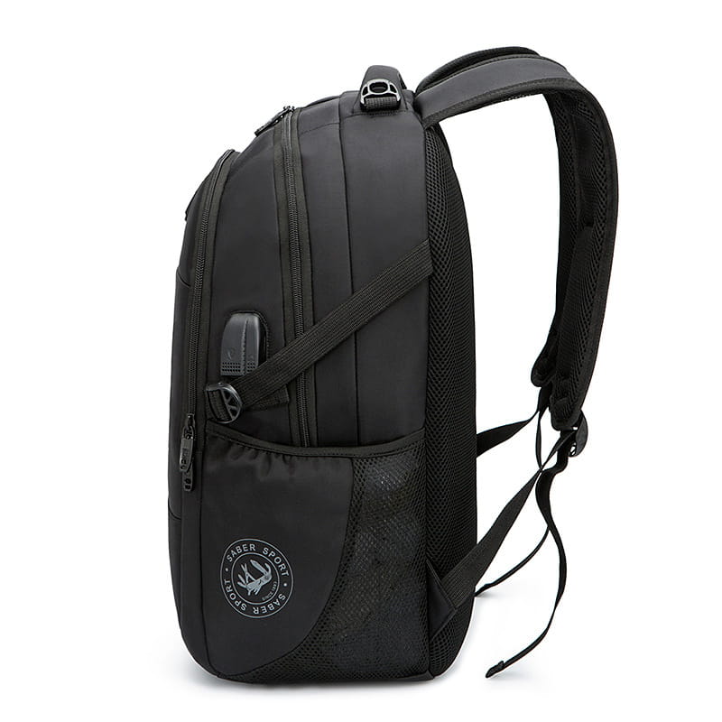 Gran bolsa de viaje de nylon impermeable 36-55L con computadora portátil y con cremallera