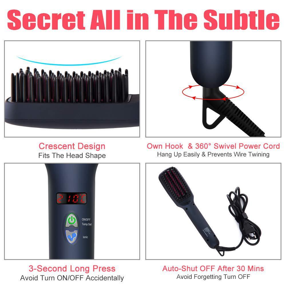 Lcd Liquid Crystal Display Hair Straightening Comb