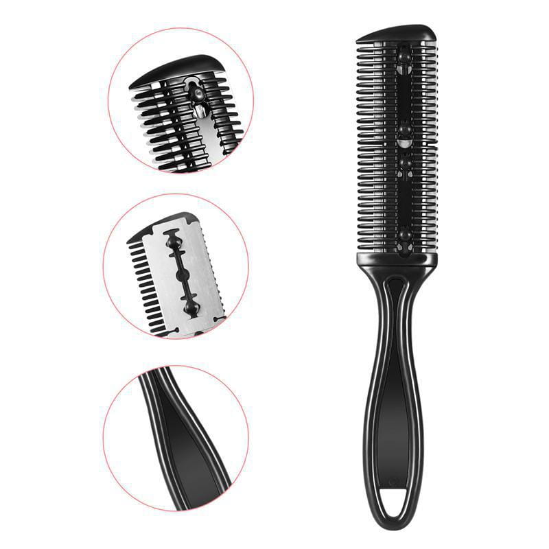 Hair Cutting Comb with Shaving Brush for Bangs Repairer