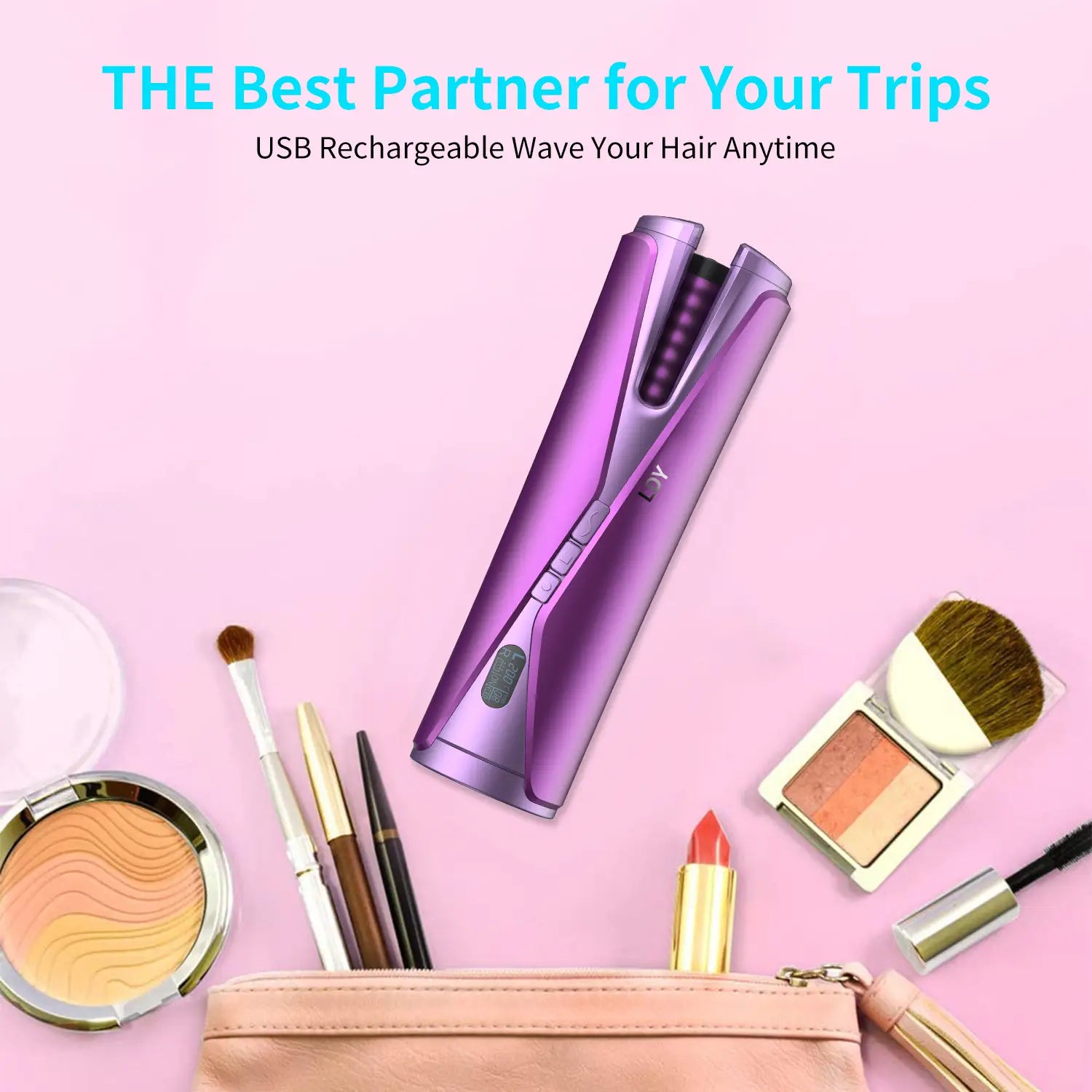 Multifunctional Automatic Curling Iron with Temperature Control and Wireless Charging