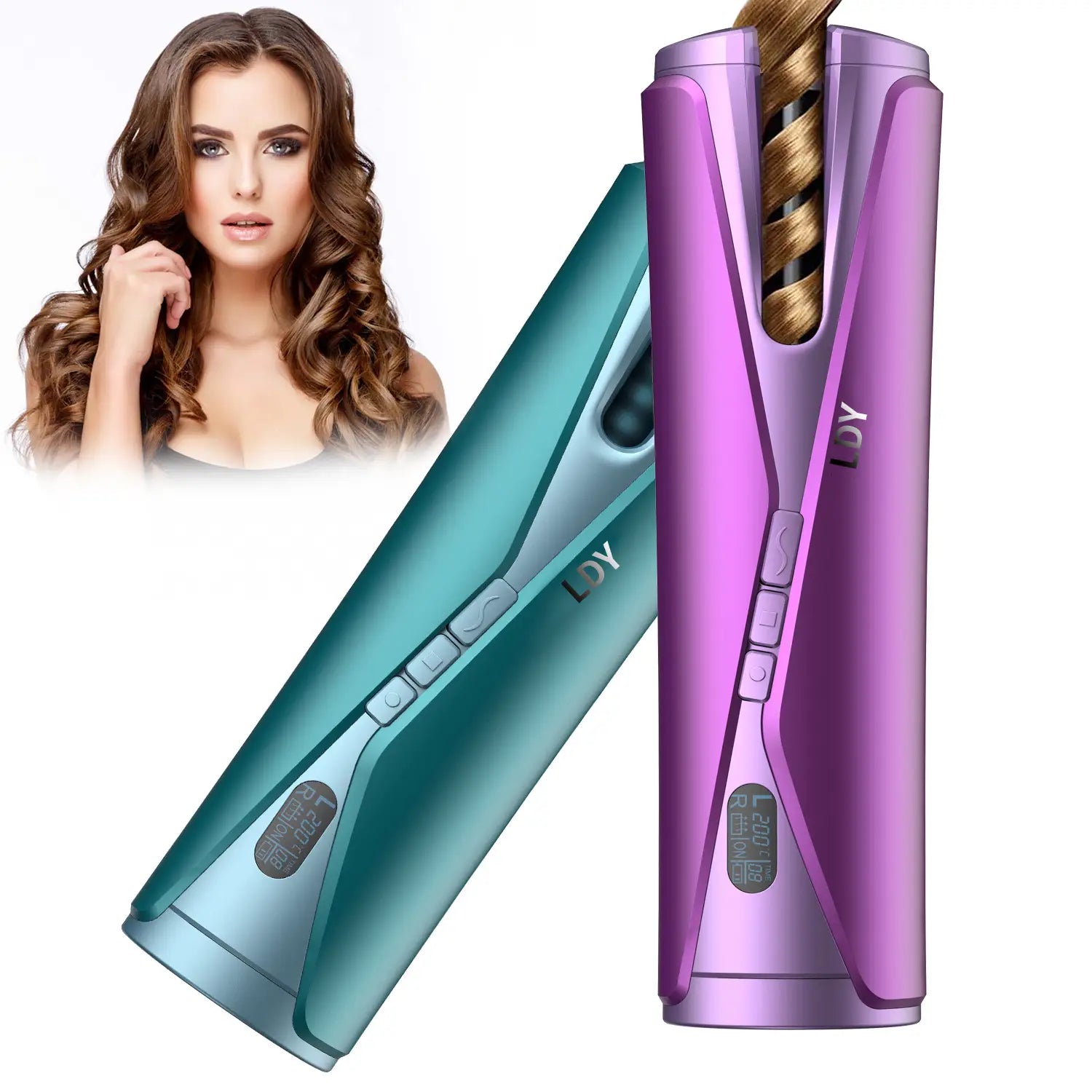 Multifunctional Automatic Curling Iron with Temperature Control and Wireless Charging
