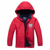 Boys' Outdoor Sports Windbreaker With Warm Waterproof Cloth - Red