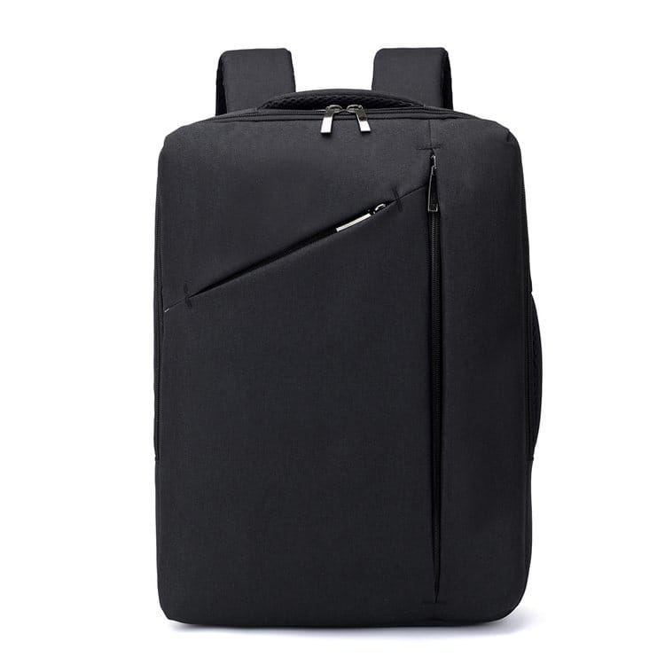 Unisex Soft Surface Zipper Backpack with Double Shoulder Straps for Travel