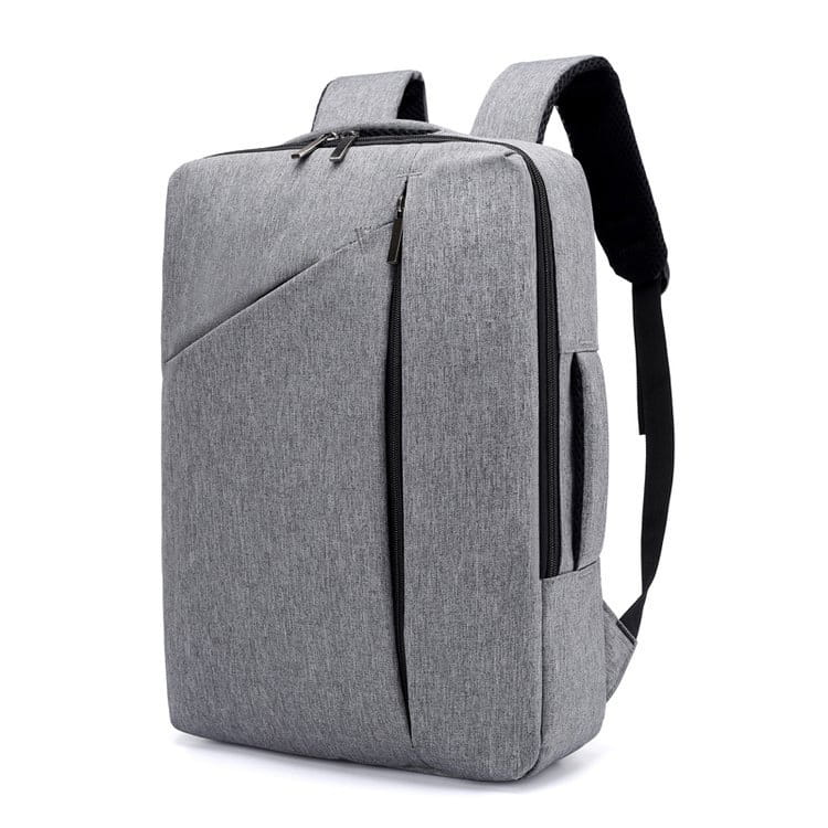 Unisex Soft Surface Zipper Backpack with Double Shoulder Straps for Travel