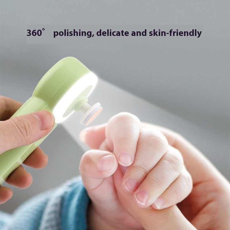 Luminous USB Charging Newborn Anti-pinch Clippers Nail Piercing Device - Luminous Light Nail Punch for Baby Clipping Fun