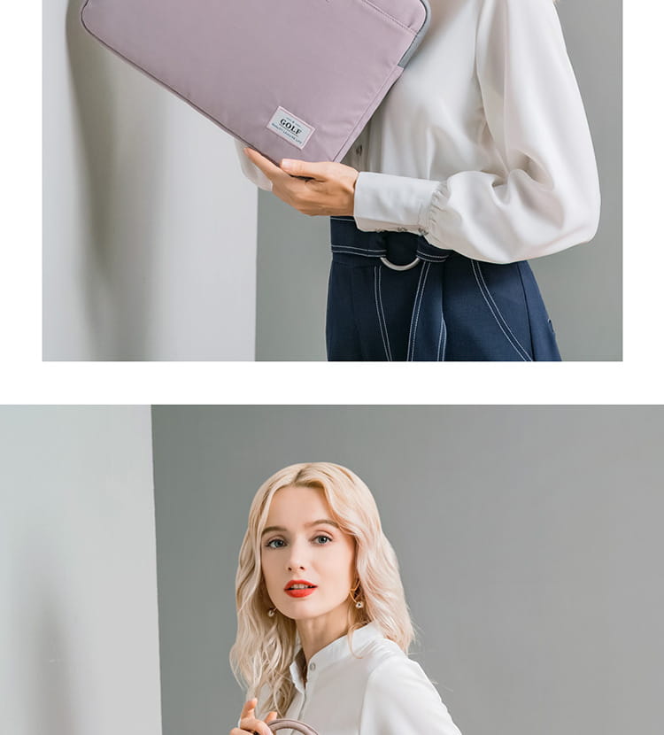 15,6 tums bärbar dator Nylon blixtlås Fodral kompatibel med MacBook Dark Blue Pink