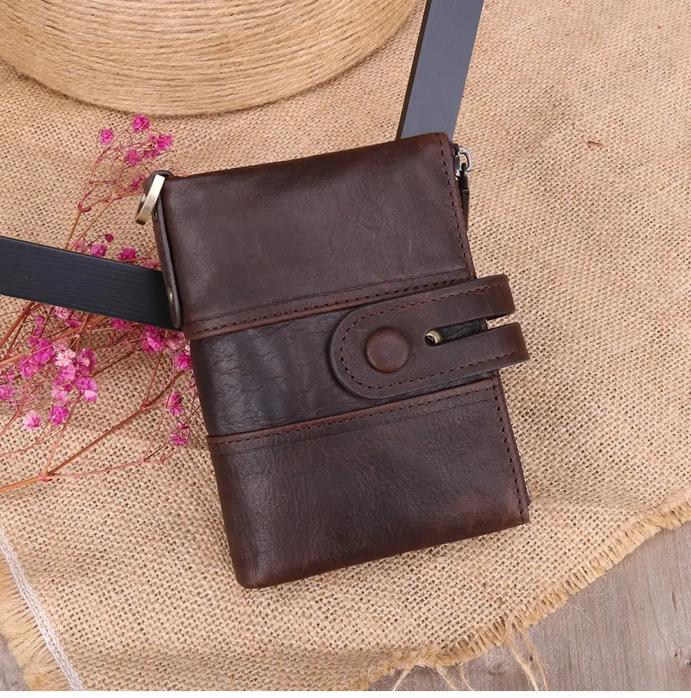 Men’s Leather Wallet with Concealed Pocket and Bill Holder in the United States