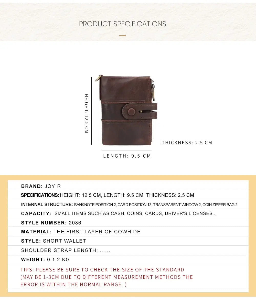 Men’s Leather Wallet with Concealed Pocket and Bill Holder in the United States