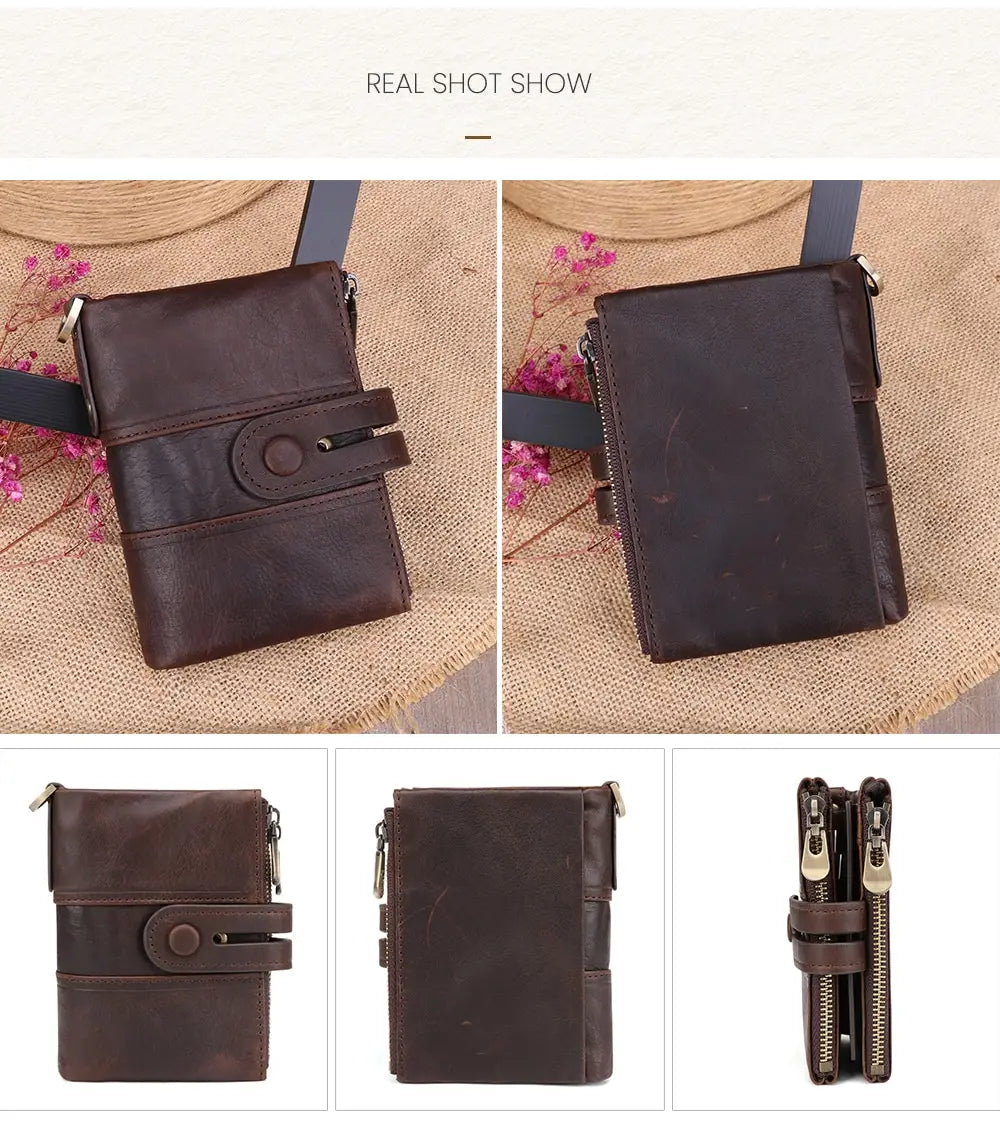 Men’s Leather Wallet with Concealed Pocket and Bill Holder in the United States