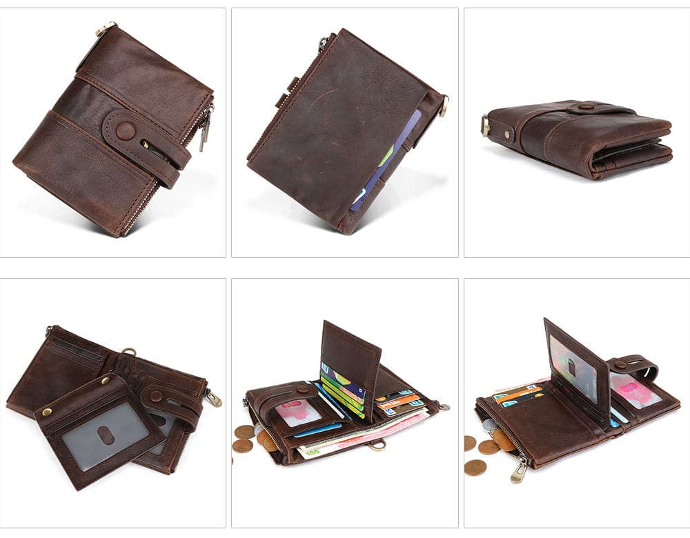 Men’s Leather Wallet with Concealed Pocket and Bill Holder in the United States