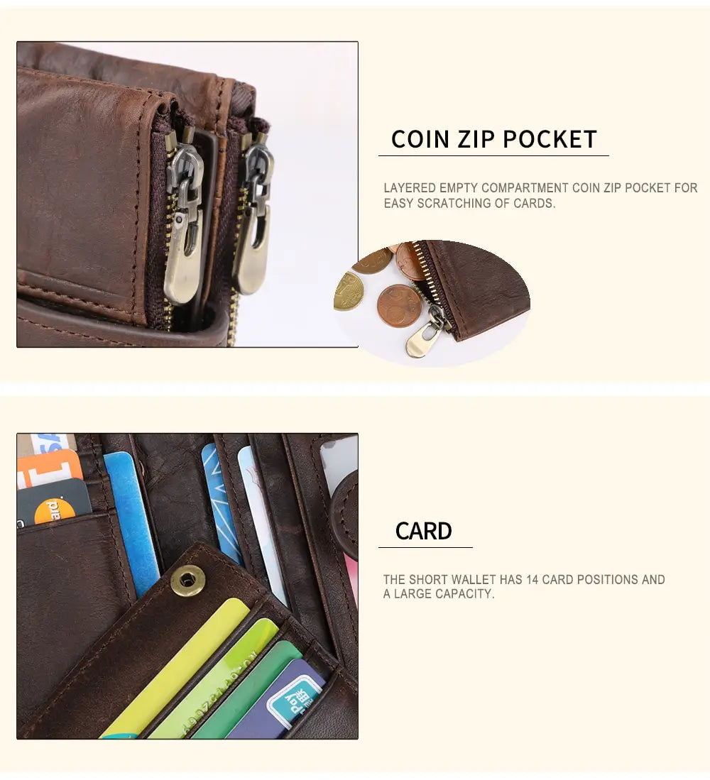 Men’s Leather Wallet with Concealed Pocket and Bill Holder in the United States