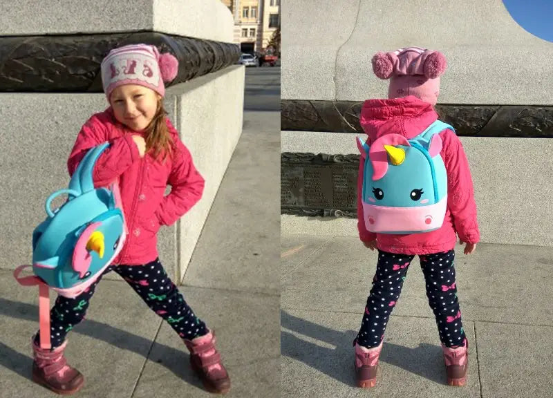 Children School Backpack Cartoon Rainbow Unicorn Bag (1)