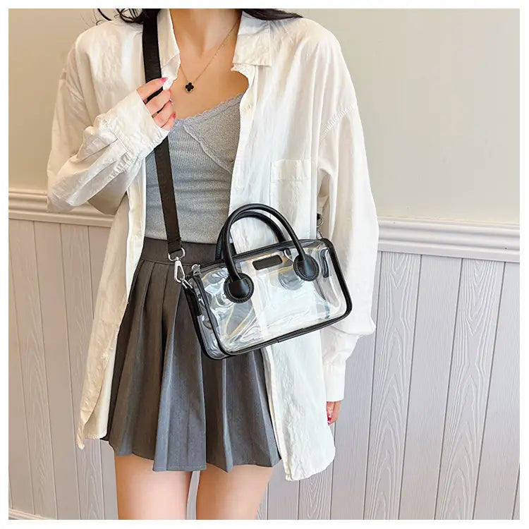 Liten plastreisekoffer Skulderveske for kvinner barn håndbagasje 23cm