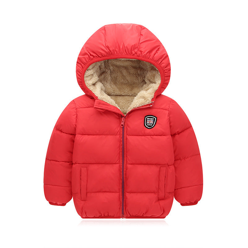 Children’s hooded and down padded jacket