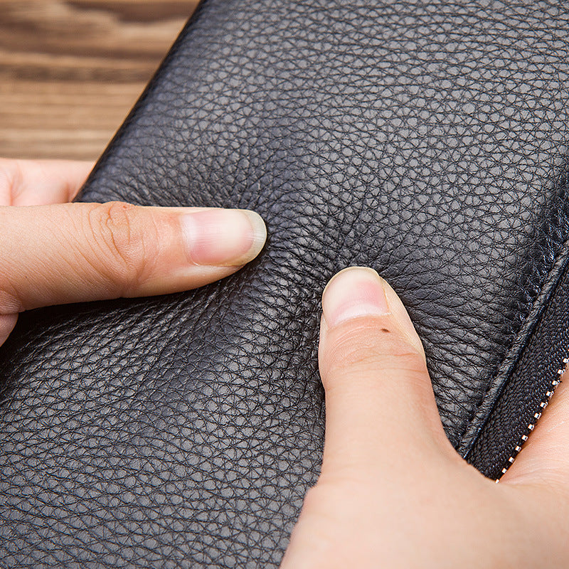 The First Layer Of Cowhide Coin Purse Long Hand Holding Business Gifts - Cowhide Coin Purse Perfect for Secret Agent