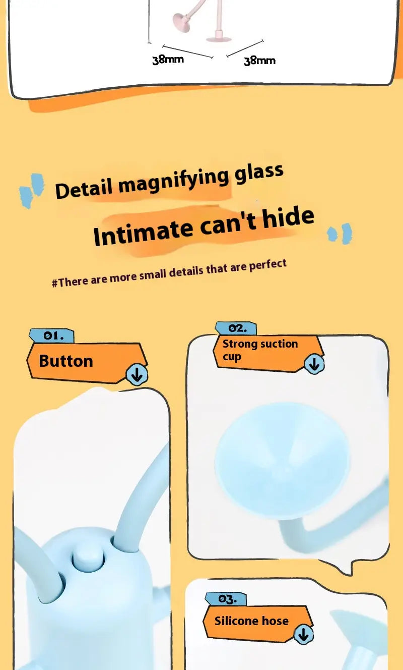 Mini Vacuum Adsorption Night Light with Button Battery Table Decoration