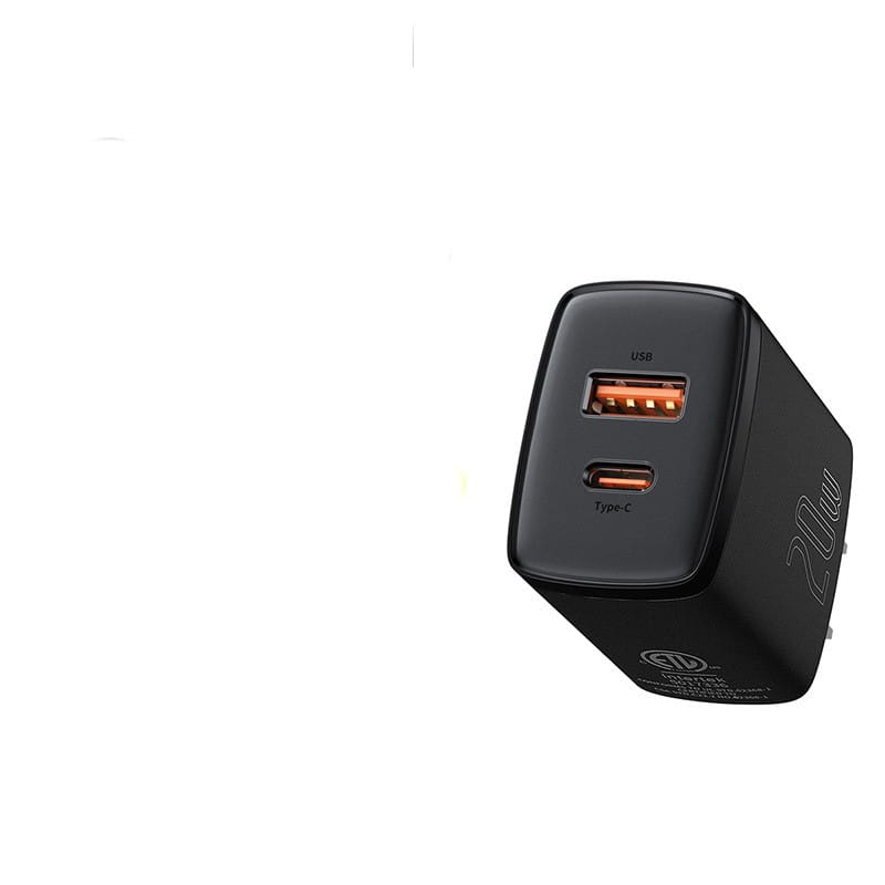 Black and White Quick Charge Charger Mini for General-Purpose Charging