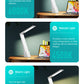 Plastic Foldable Table Lamp Wireless Charging Bracket Personalized Creative Multifunctional Three-in-one - Light Up