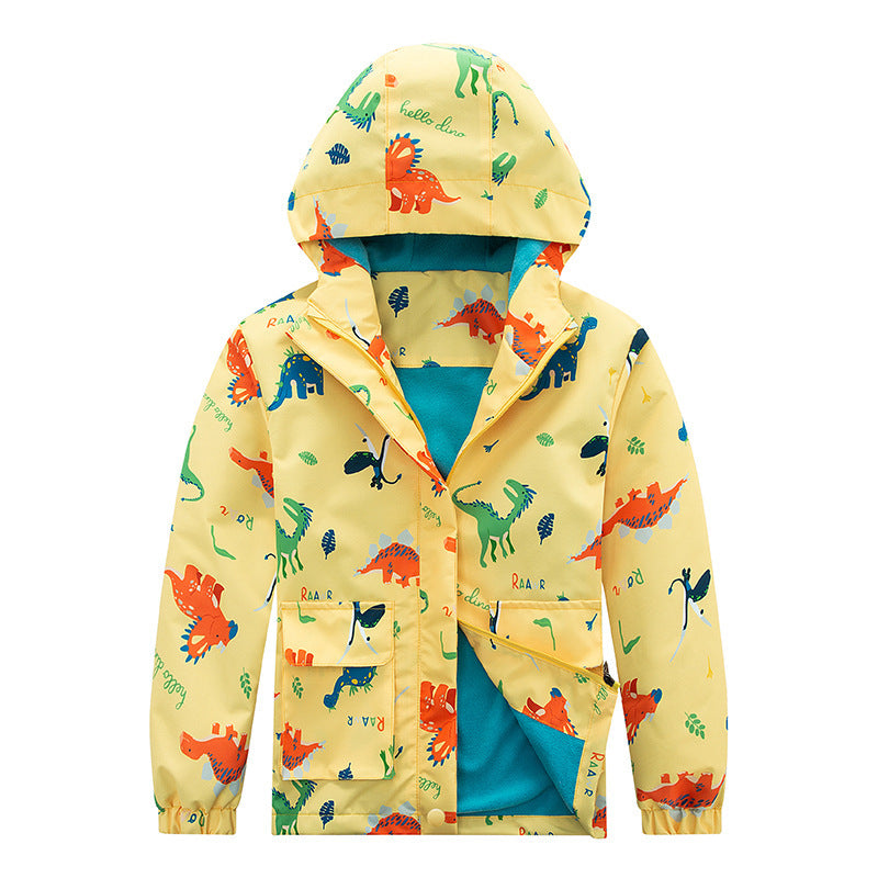 Kids’ Coat Windproof Waterproof Jacket Fleece-lined Camouflage Clothing