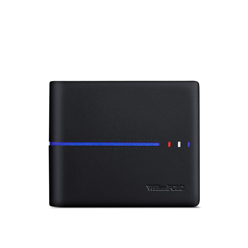 Black Layer Cowhide Leather Wallet for Men Suitable Weddings and Holidays in the United States