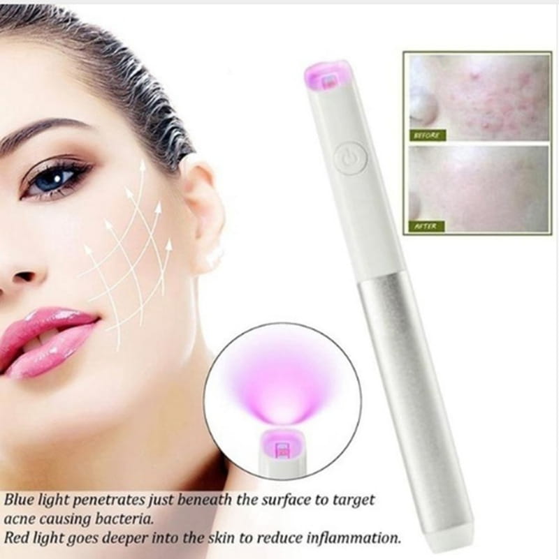 Acne Pen Acne Marks Rehabilitation Instrument Facial Beauty Red Blue Light LED Anti-acne Apparatus