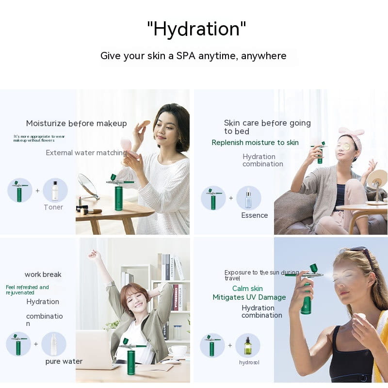 Oxygen Injection Skin Spray High Pressure Nano Mist Sprayer Facial Cleansing Moisturizing Beauty