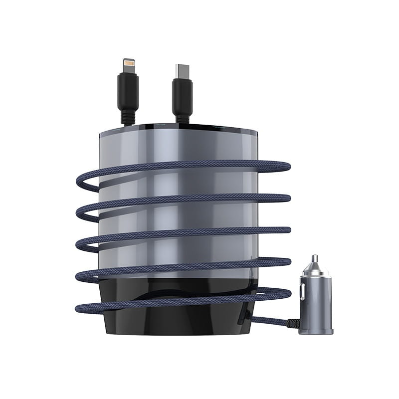 Retractable Cup Car Charger Cable 12V 24V for vehicle charging