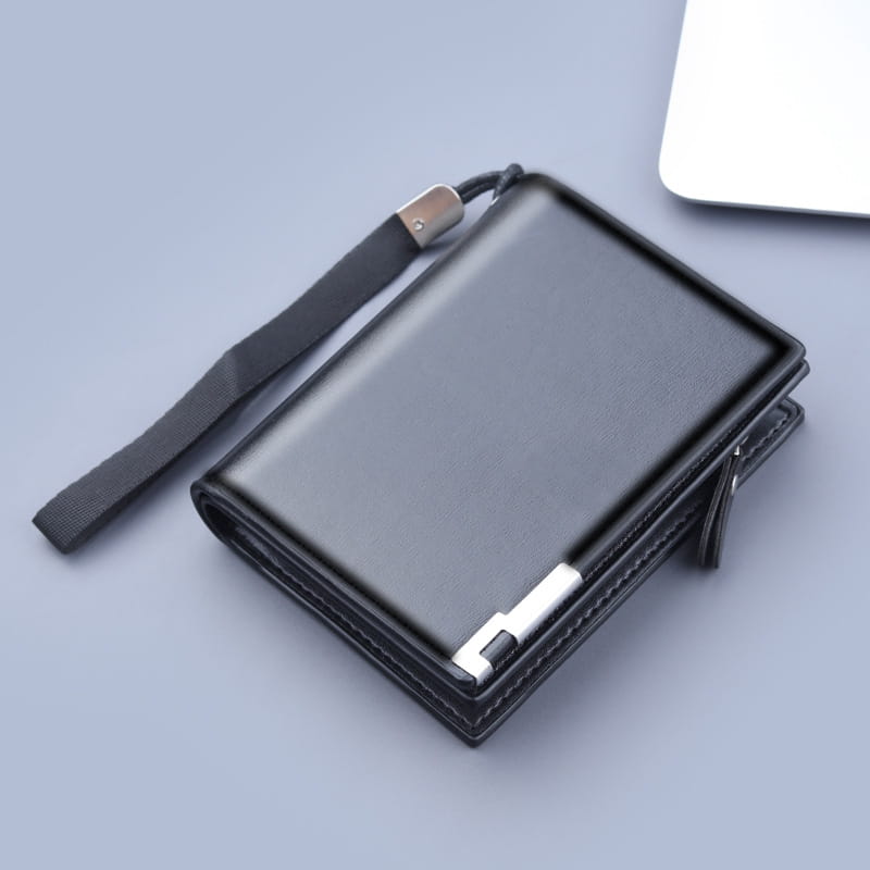 Urban Simple Black or Brown Wallet with Polyester Lining for United States Buyers