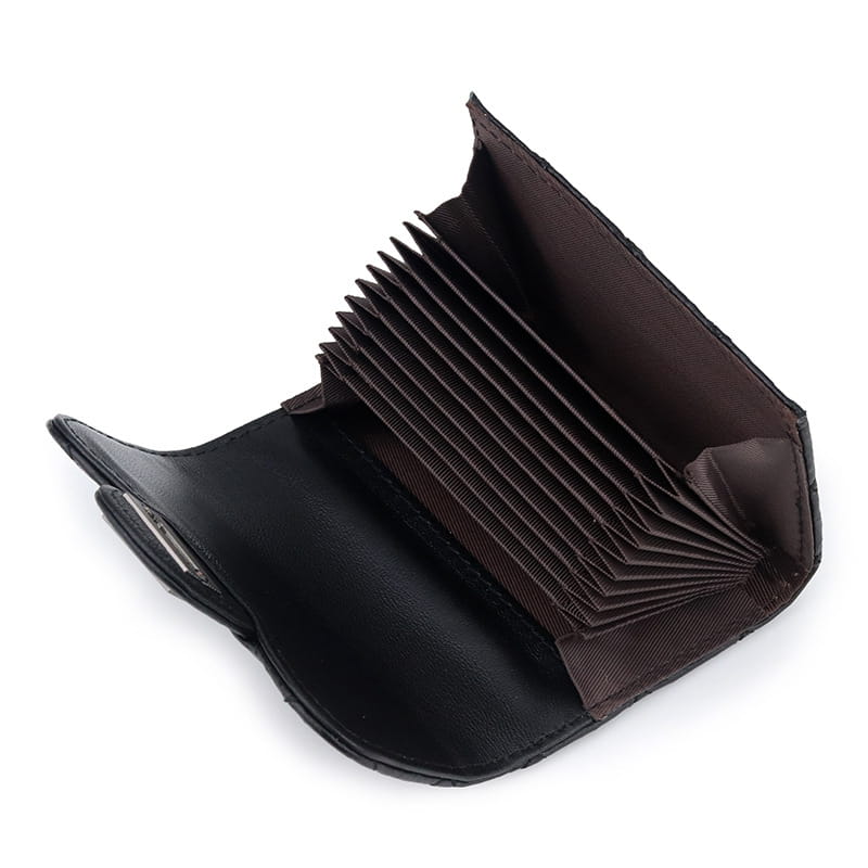 Genuine Leather Card Holder with Coin Pocket in Red Green Black Pink Apricot for the United States