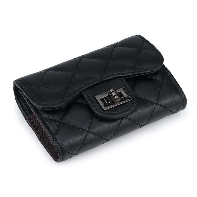 Genuine Leather Card Holder with Coin Pocket in Red Green Black Pink Apricot for the United States