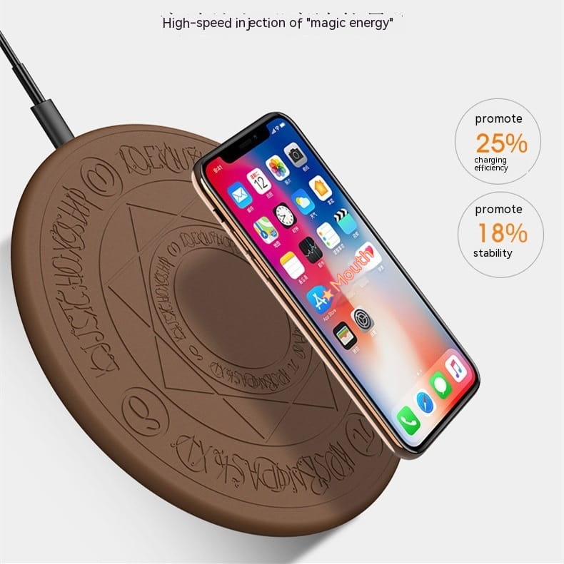 Wireless Charger with Magic Array Technology in Retro Yellow Design