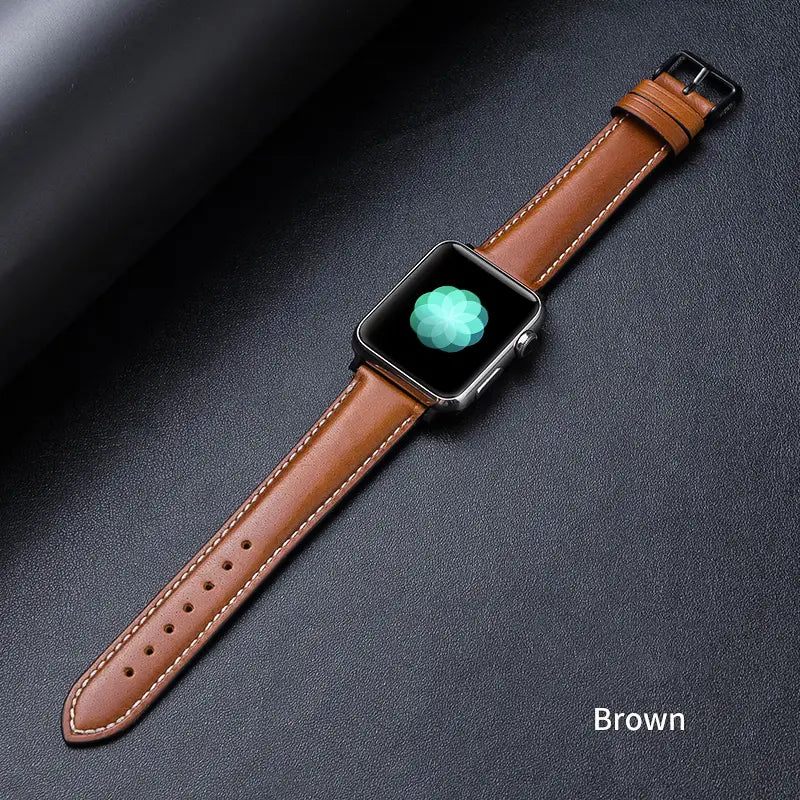 Genuine Leather Vintage Cowhide Iwatch Strap