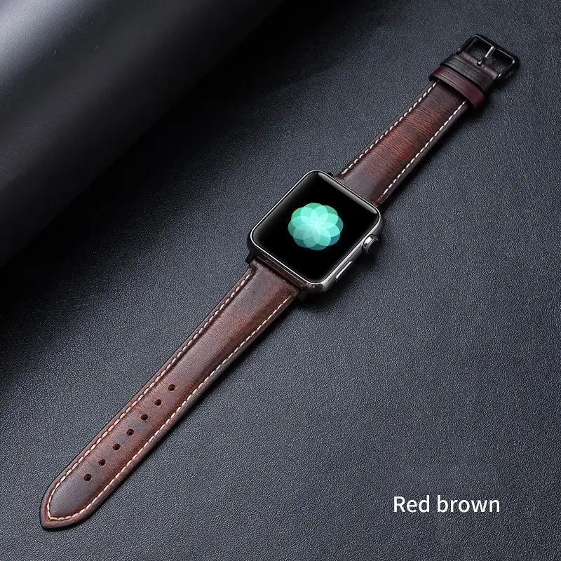 Genuine Leather Vintage Cowhide Iwatch Strap