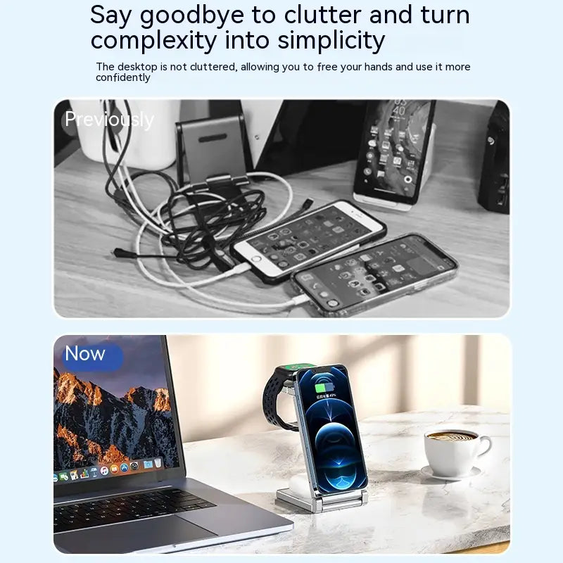 United States Multi-Functional T30 Wireless Charger with USB-C Support