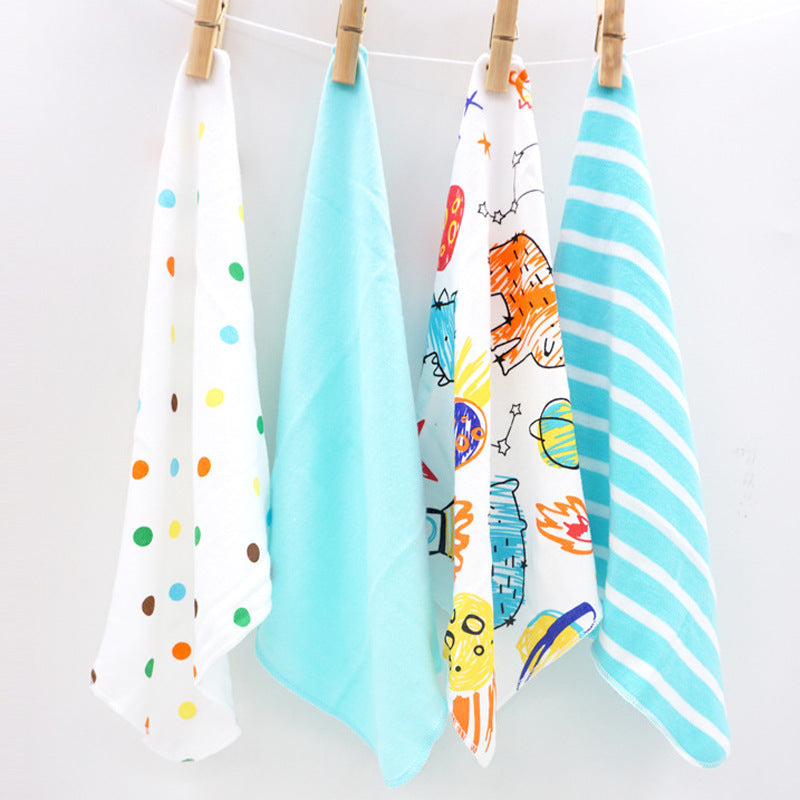 Baby Small Square Towel Nursing Face Washing - Tiny Towel Triumphs for Tiny Tots’ Messy Moments