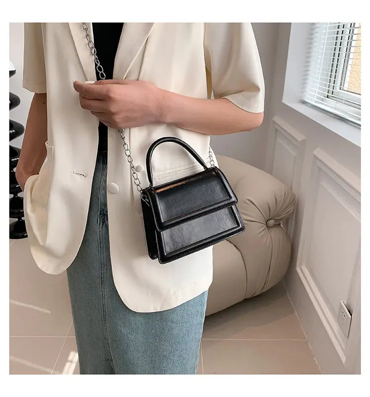 Retro Shoulder Bag Casual Handbag Fashion with Polyester Lining for Daily