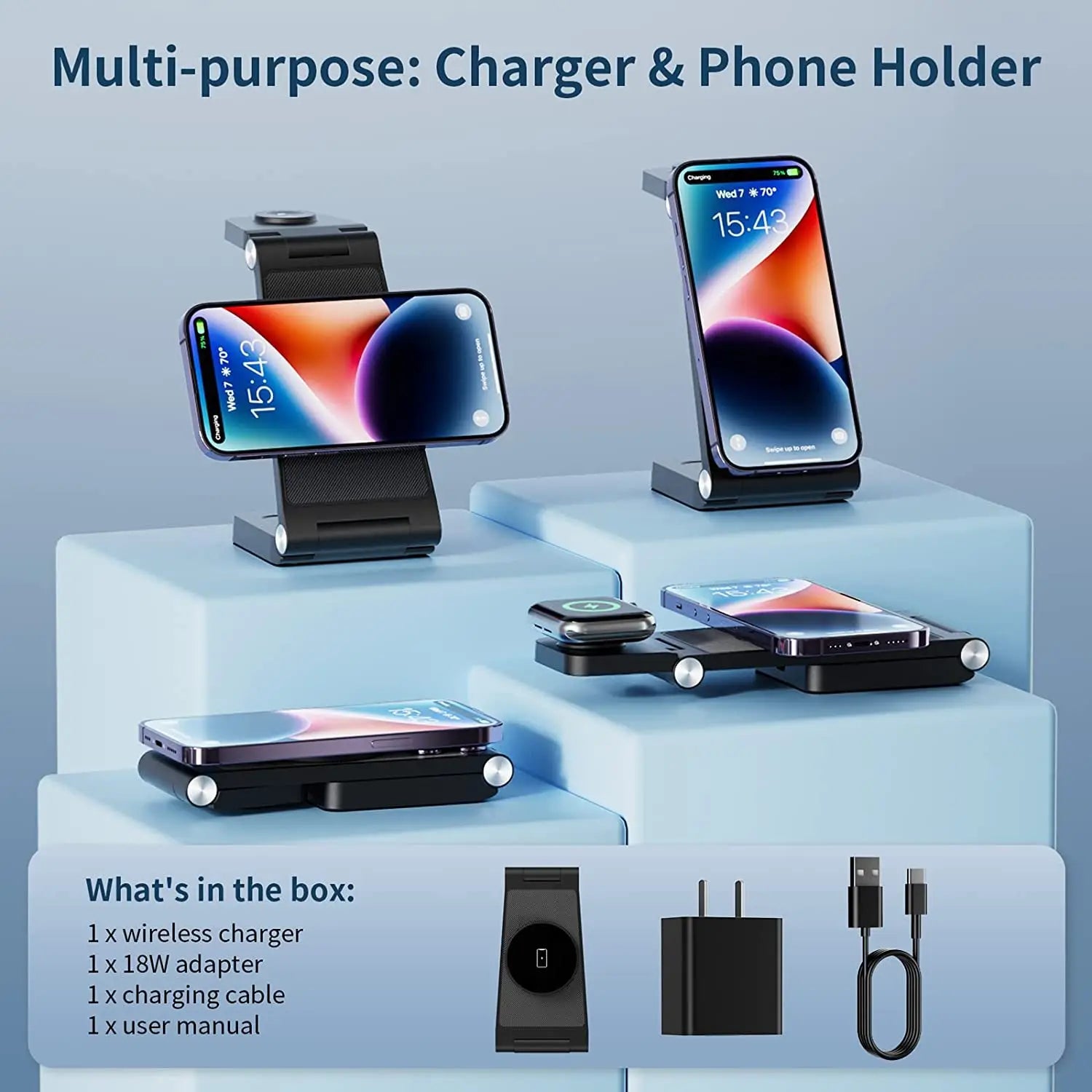 Universal Charging Kit for United States and CHF Devices with US Plug
