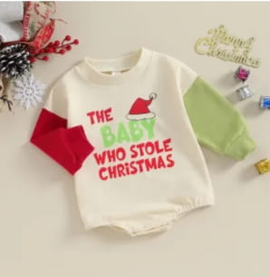 Baby Christmas Clothing Baby Loose Crawling Suit Butt Wrap Clothes Romper