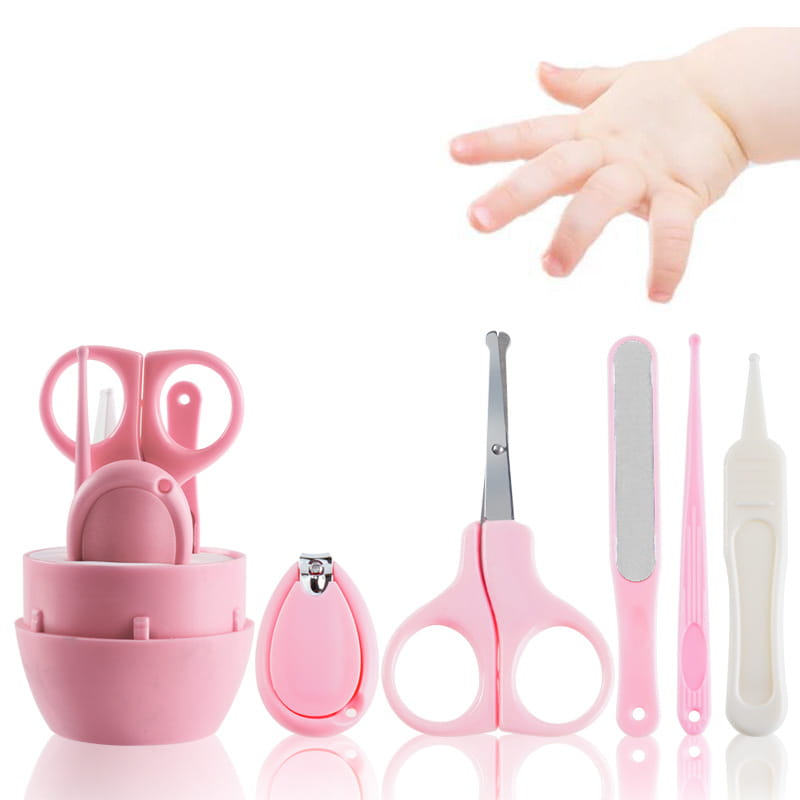 Infant Baby Nail Scissors Set with Pink or Blue Cylinder for United States CHF