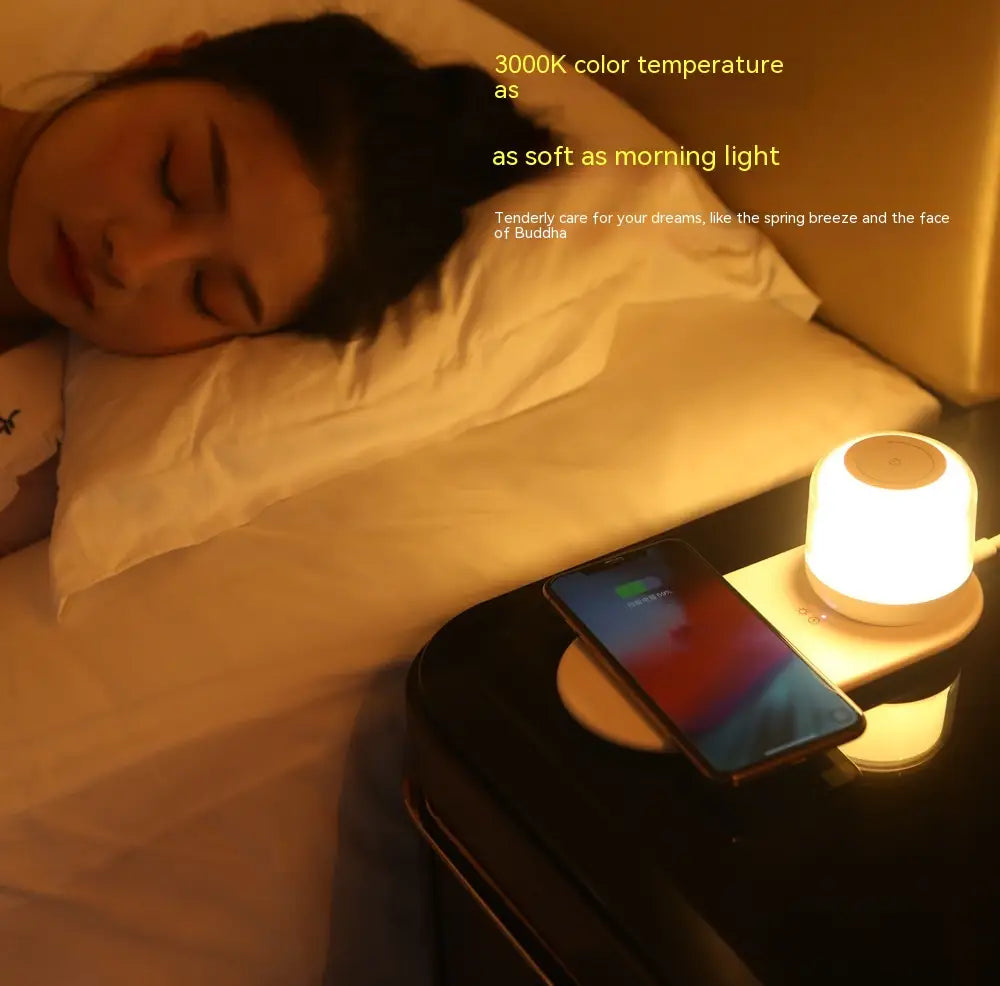 Wireless Charging Night Light with Battery and US Compatibility for CHF Users