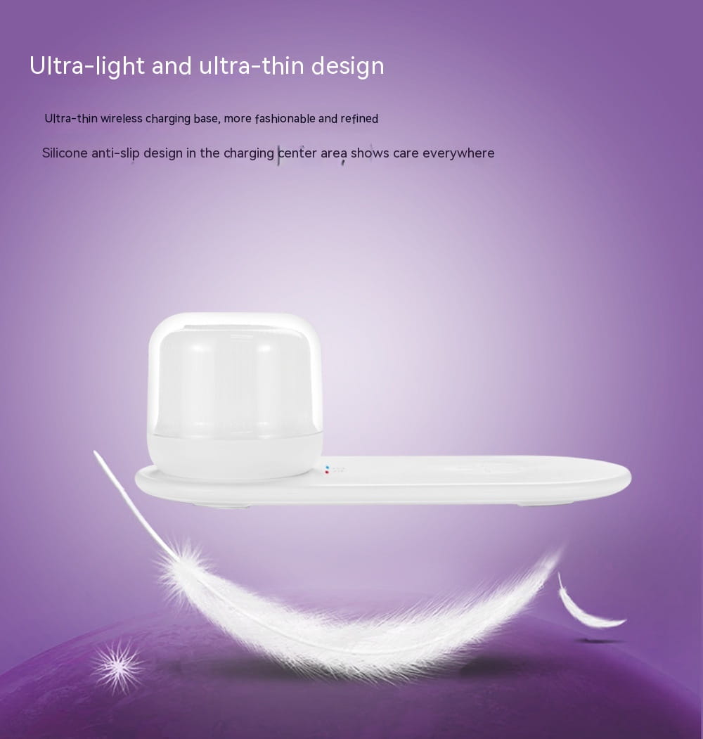 Wireless Charging Night Light with Battery and US Compatibility for CHF Users
