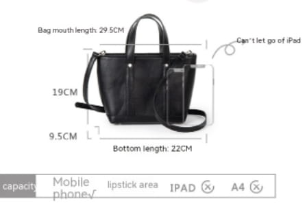 Korean Style Large Capacity Bag with Oil Wax Leather and Simple Casual Design