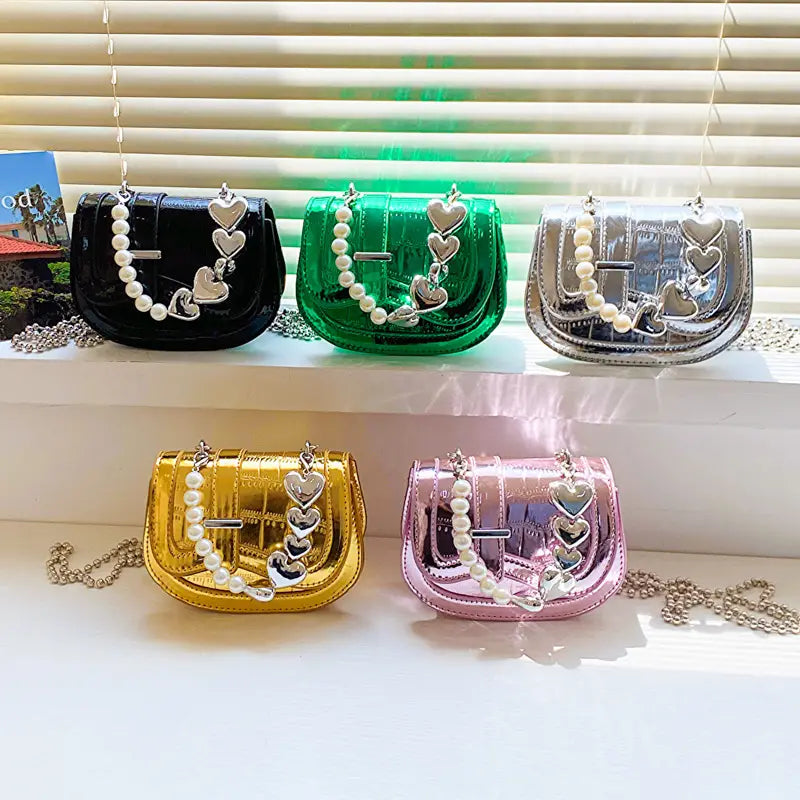 Synthetic Leather Laser Pearl Tote with Multiple Color Options for Daily