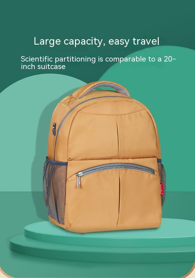 Waterproof Baby Bag with Spine Protection and Breathable Material in Saddle Brown