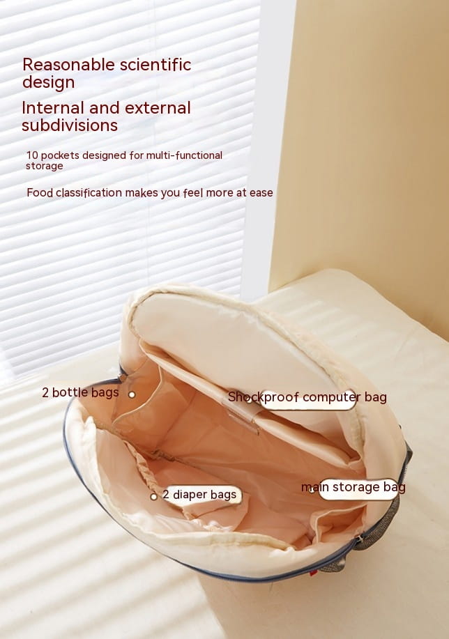 Waterproof Baby Bag with Spine Protection and Breathable Material in Saddle Brown