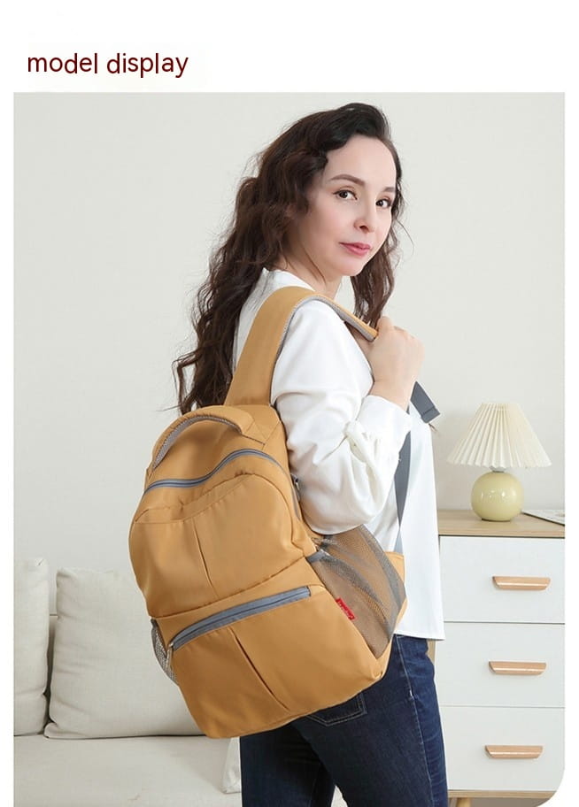 Waterproof Baby Bag with Spine Protection and Breathable Material in Saddle Brown